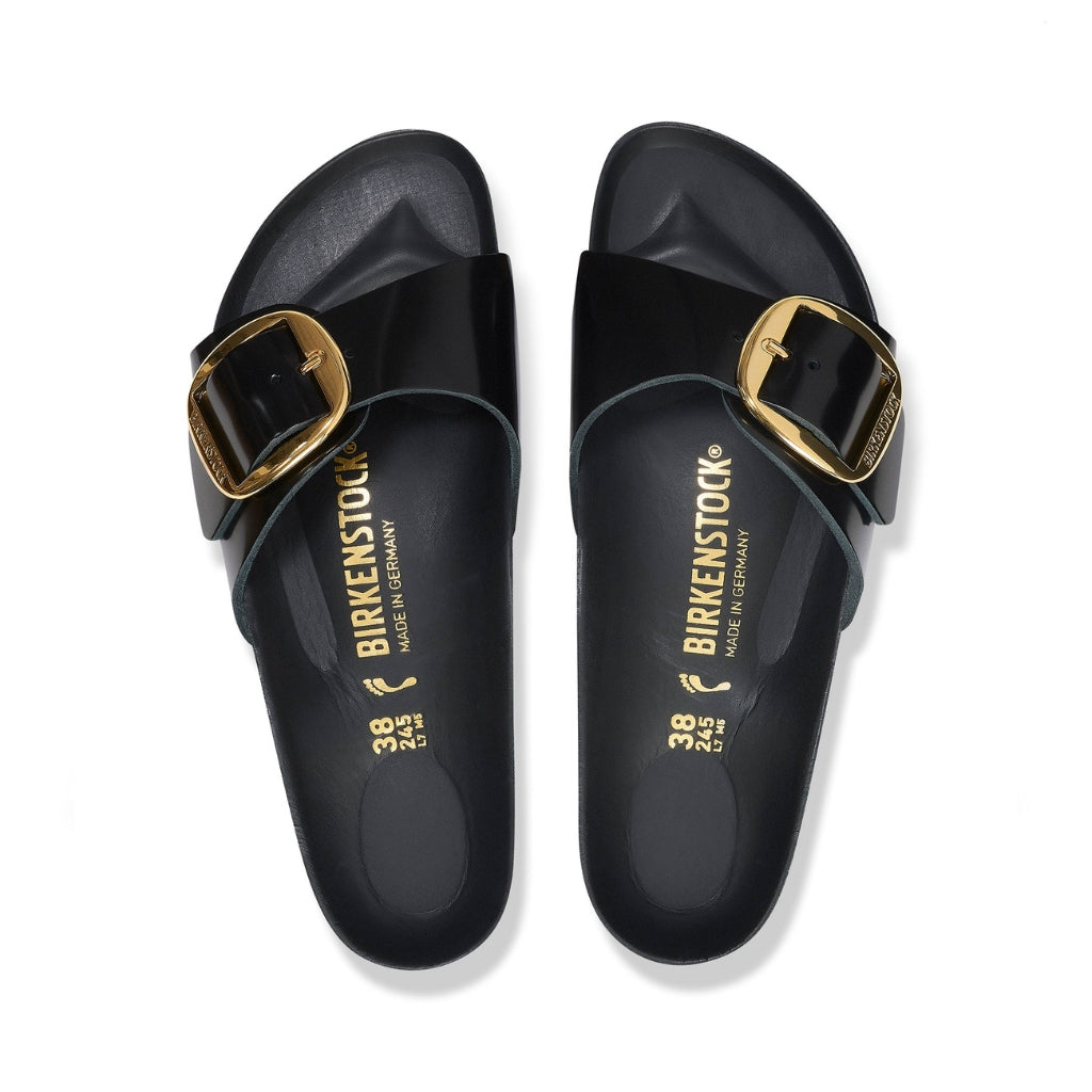Madrid High Shine Big Buckle - Black Patent