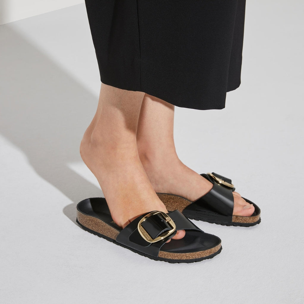 Madrid High Shine Big Buckle - Black Patent