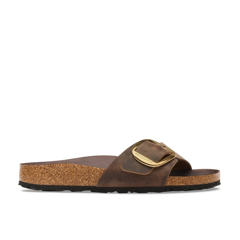 Madrid Oiled Leather Big Buckle Narrow - Habana