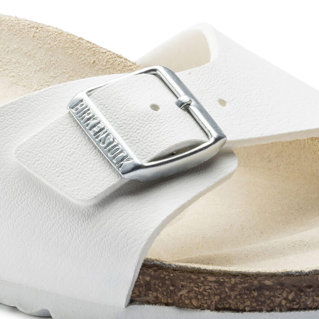 Birkenstock Madrid Birko Flor Narrow - White | Footgear 