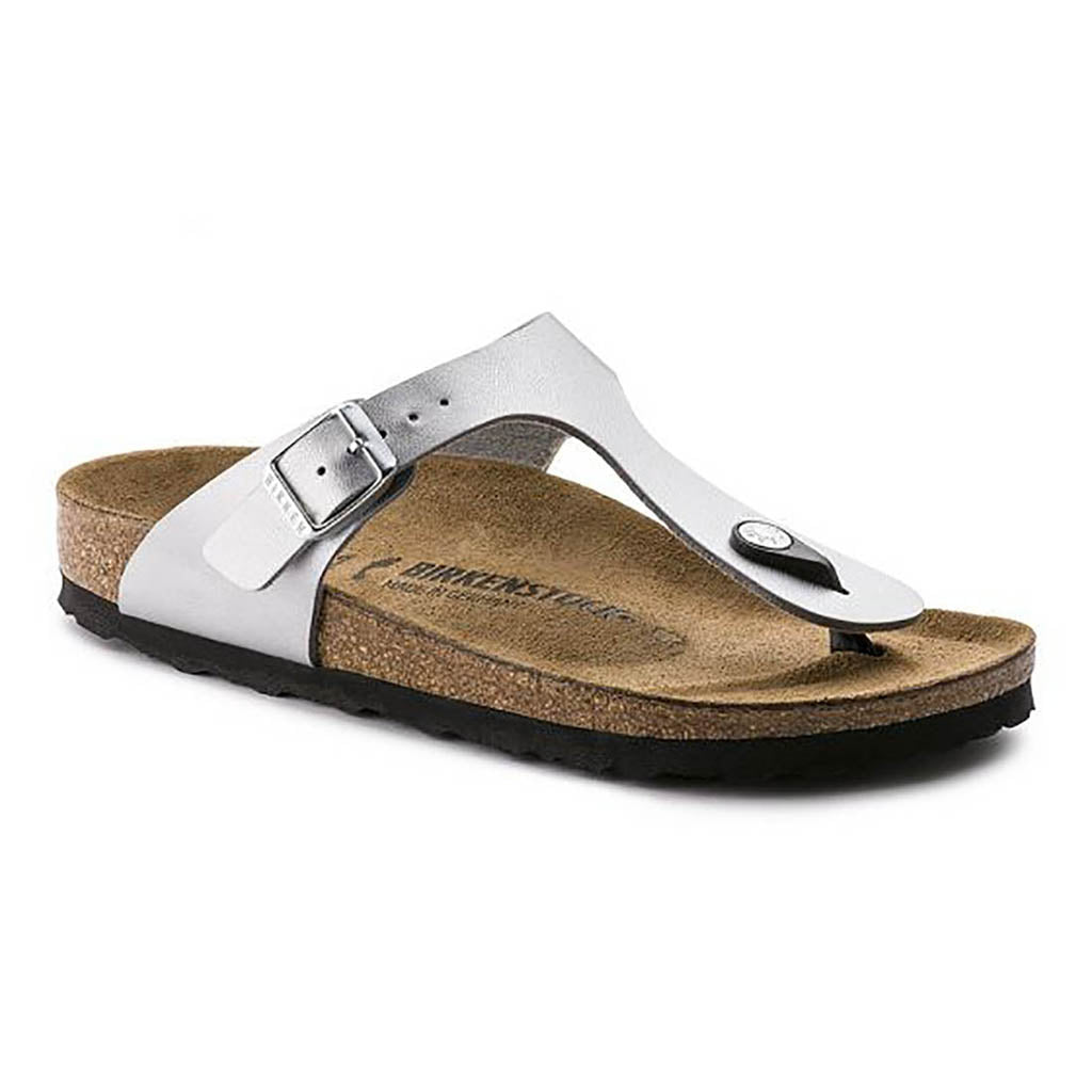 Birkenstock Gizeh Birko Flor Narrow - Silver | Footgear