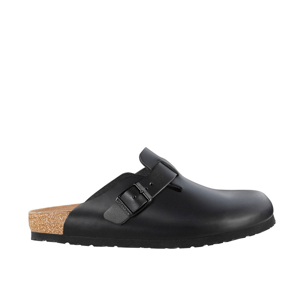 Birkenstock Boston Leather Smooth - Black | Footgear