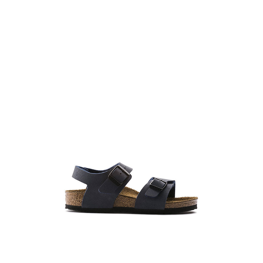 Birkenstock New York BirkiBuc Kids Narrow - Navy | Footgear 