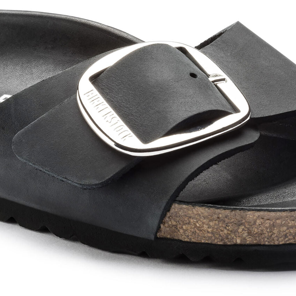 Birkenstock Madrid Oiled Leather Big Buckle - Black | Footgear