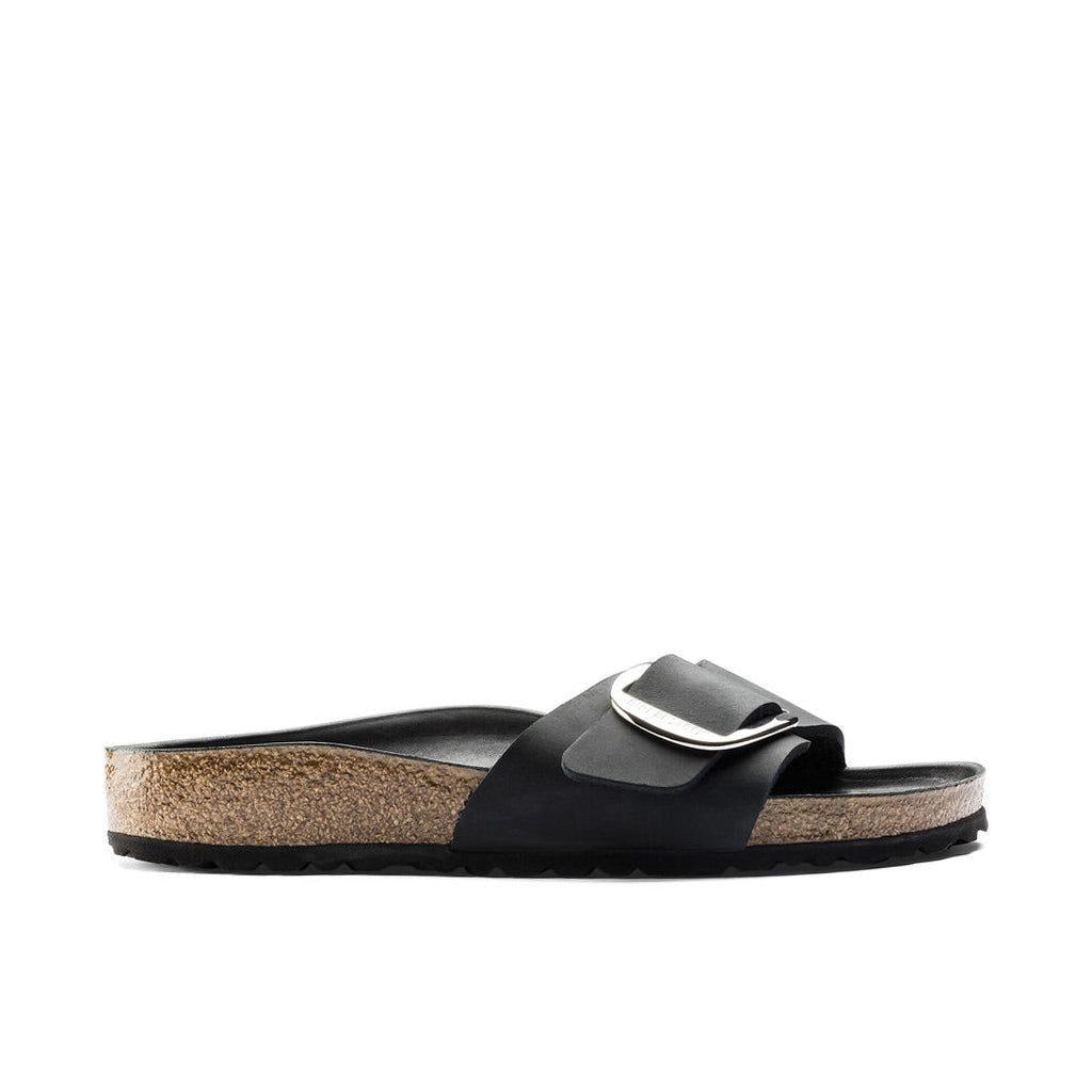 Birkenstock Madrid Oiled Leather Big Buckle - Black | Footgear 