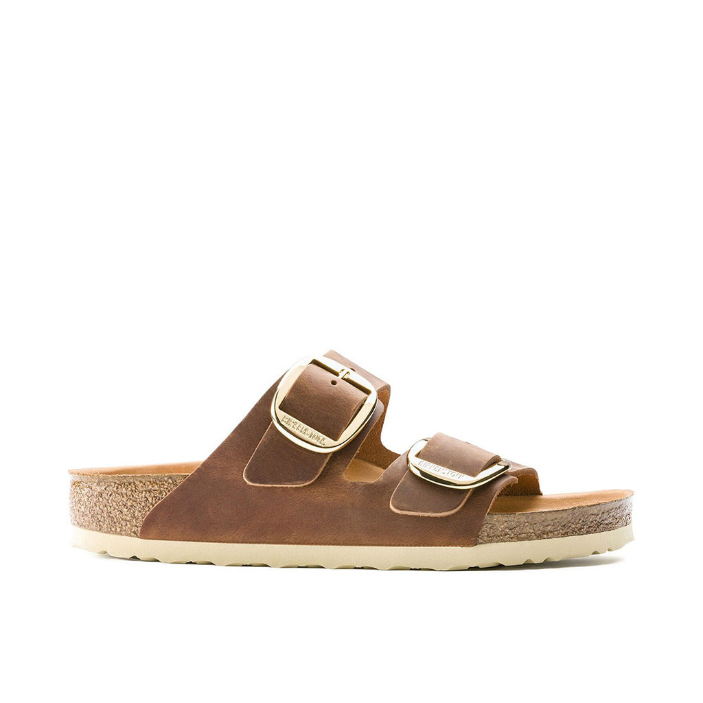 Birkenstock Arizona Oiled Leather Big Buckle Narrow - Cognac | Footgear 