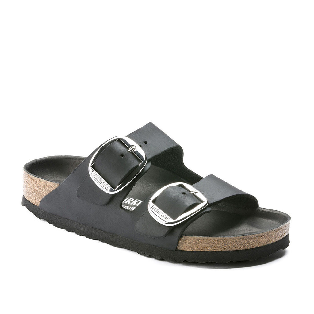 Birkenstock Arizona Leather Oiled Big Buckle Semi Exquisite - Black - 1011074 | Footgear 