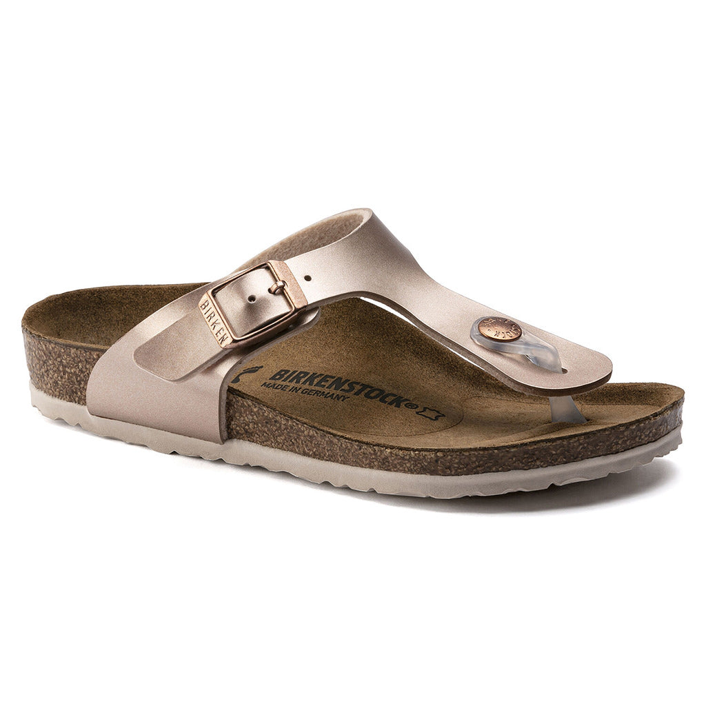 Birkenstock Gizeh Birko Flor Kids Narrow - Metallic Copper | Footgear 
