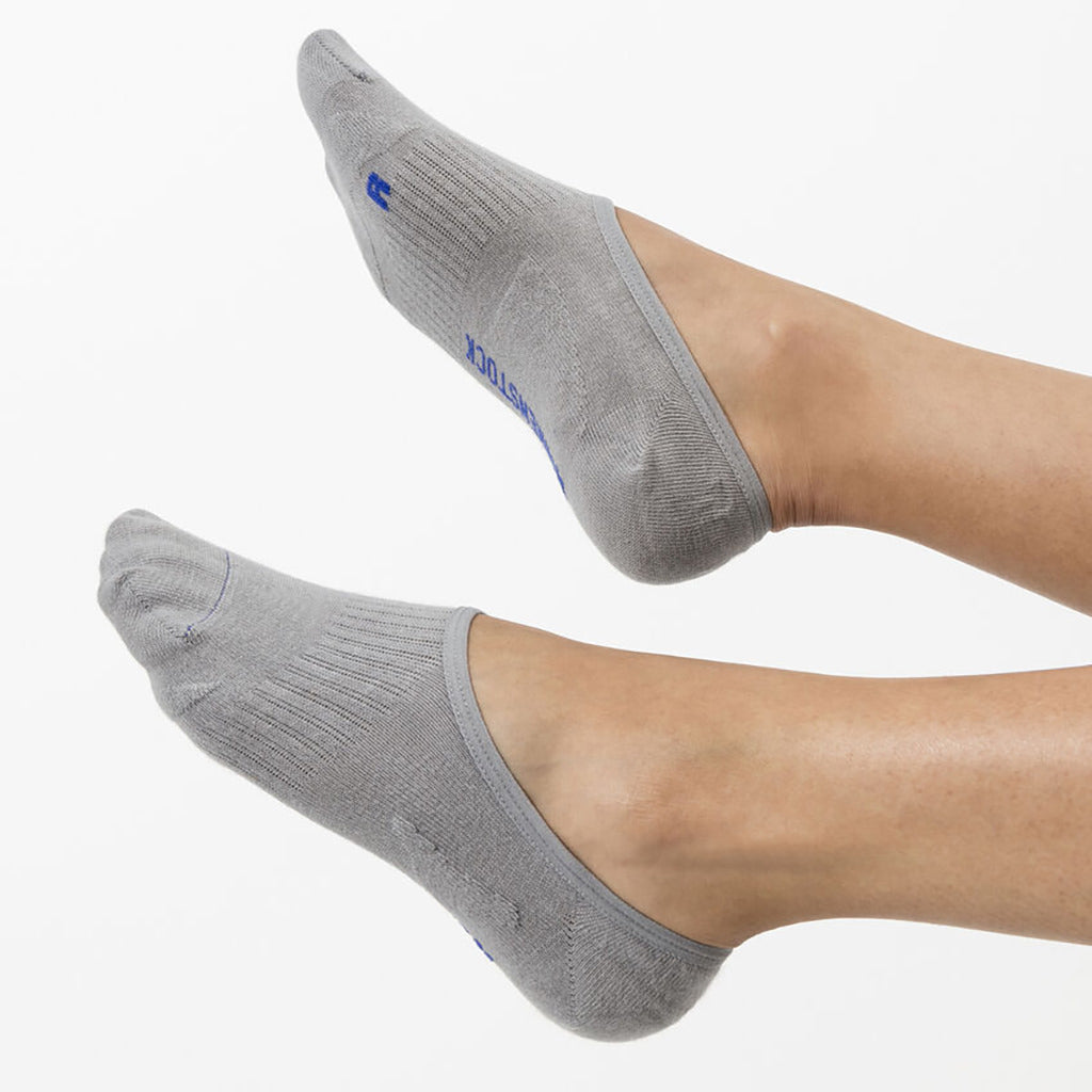 Cotton Sole Invisible Socks - Grey