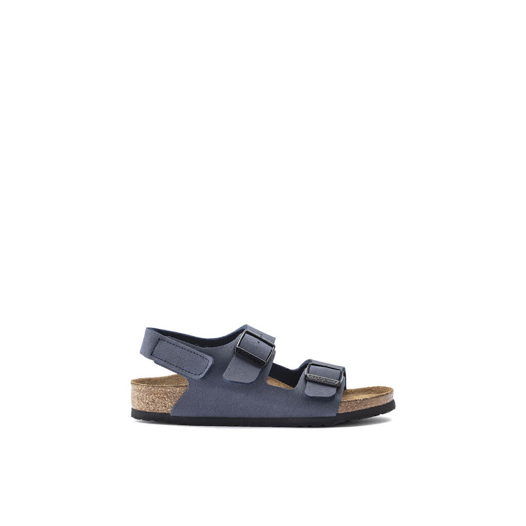 Birkenstock Milano BirkiBuc Kids Narrow - Navy | Footgear 
