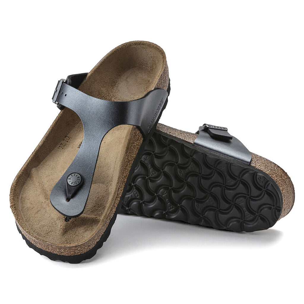 Birkenstock Gizeh Birko Flor - Metallic Black | Footgear 