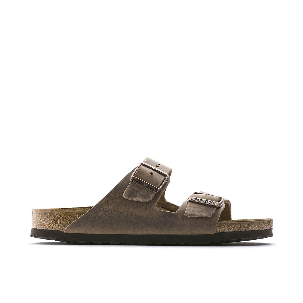 Birkenstock Arizona Oiled Leather Narrow Tobacco Brown