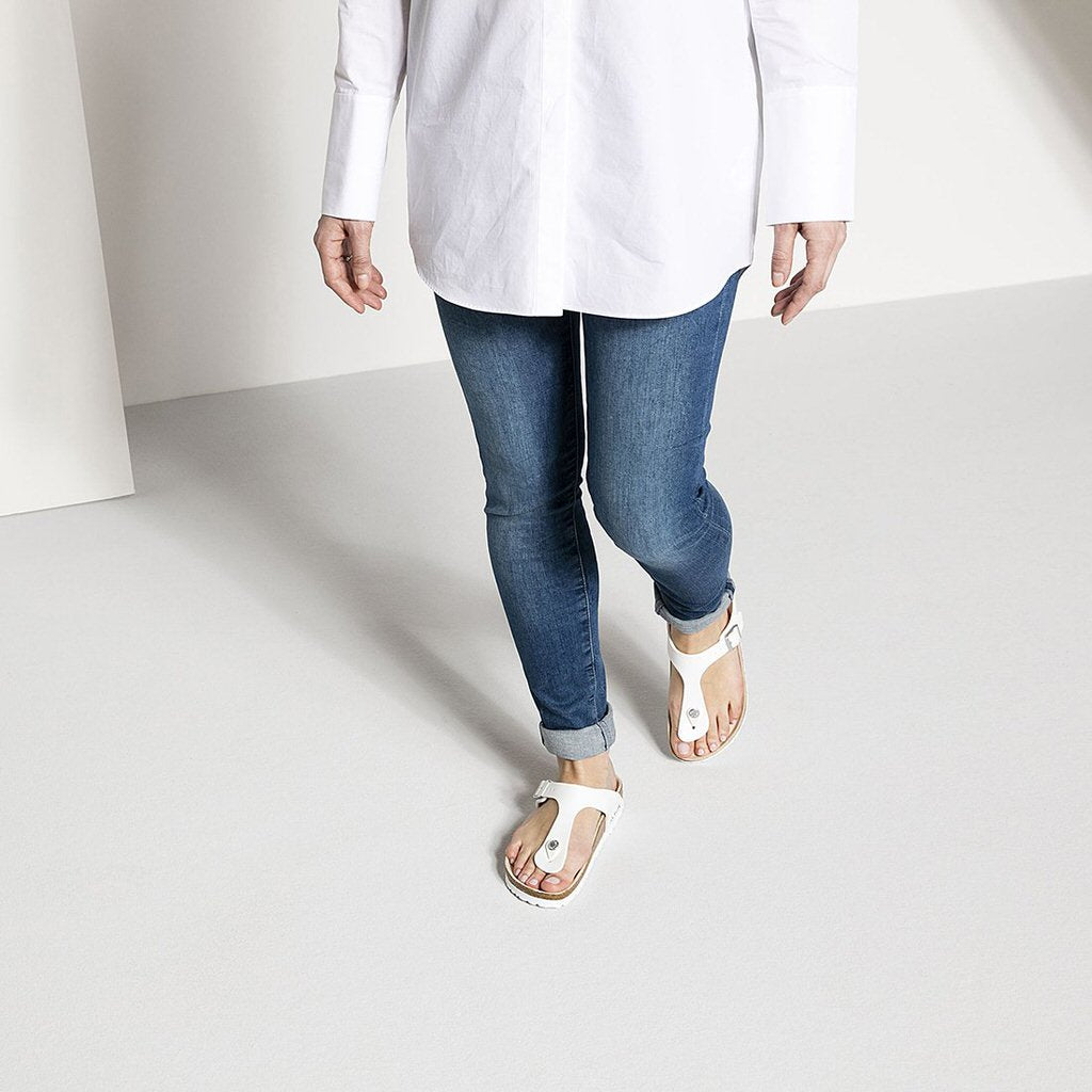 Birkenstock Gizeh Birko Flor - White | Footgear 