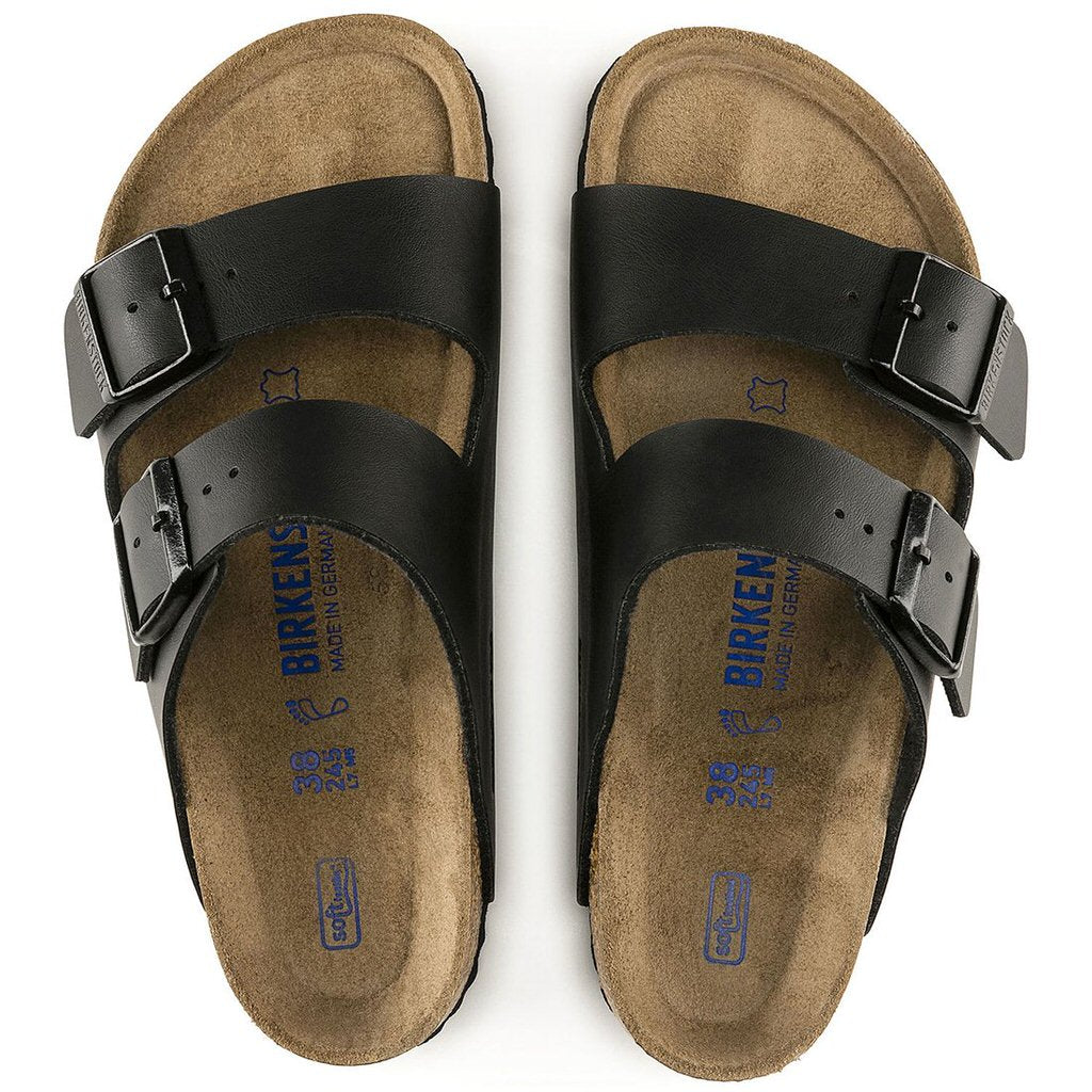 Birkenstock Arizona Birko Flor Soft Footbed Narrow Black