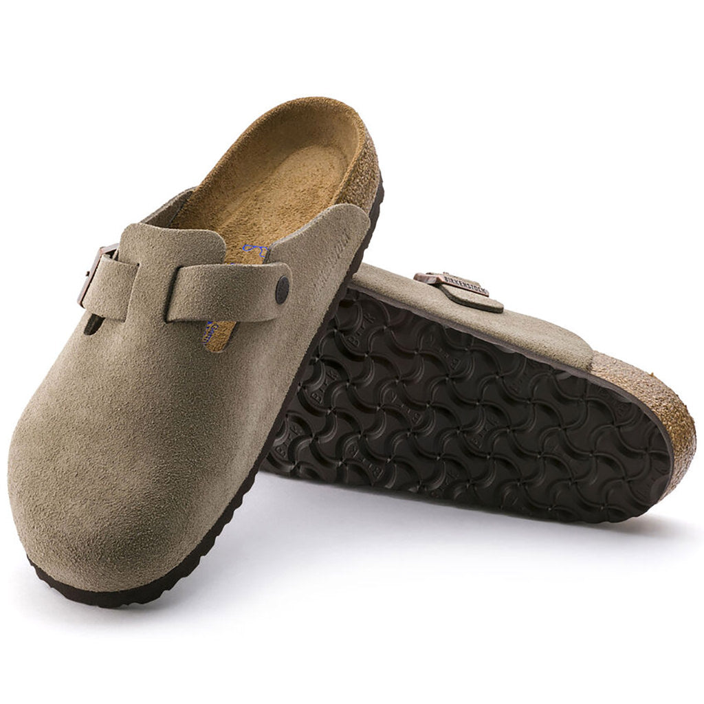 Birkenstock Boston Suede Soft Footbed Taupe - Main Image