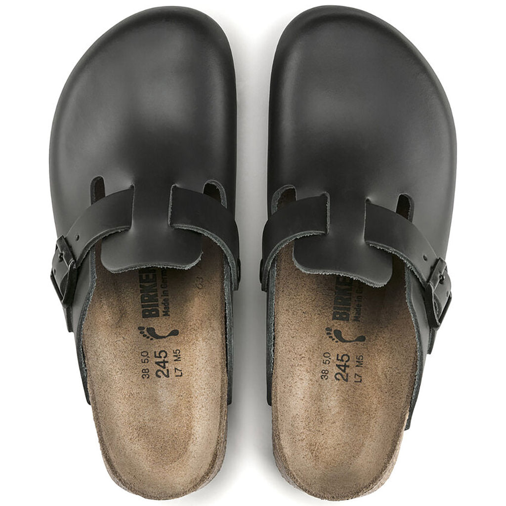 Birkenstock Boston Supergrip Leather - Black | Footgear