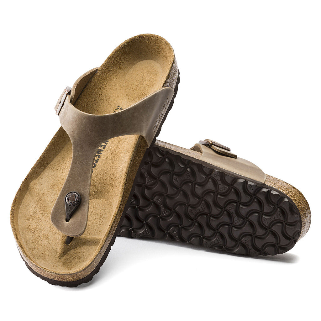 Birkenstock Gizeh Oiled Leather - Tobacco Brown | Footgear 