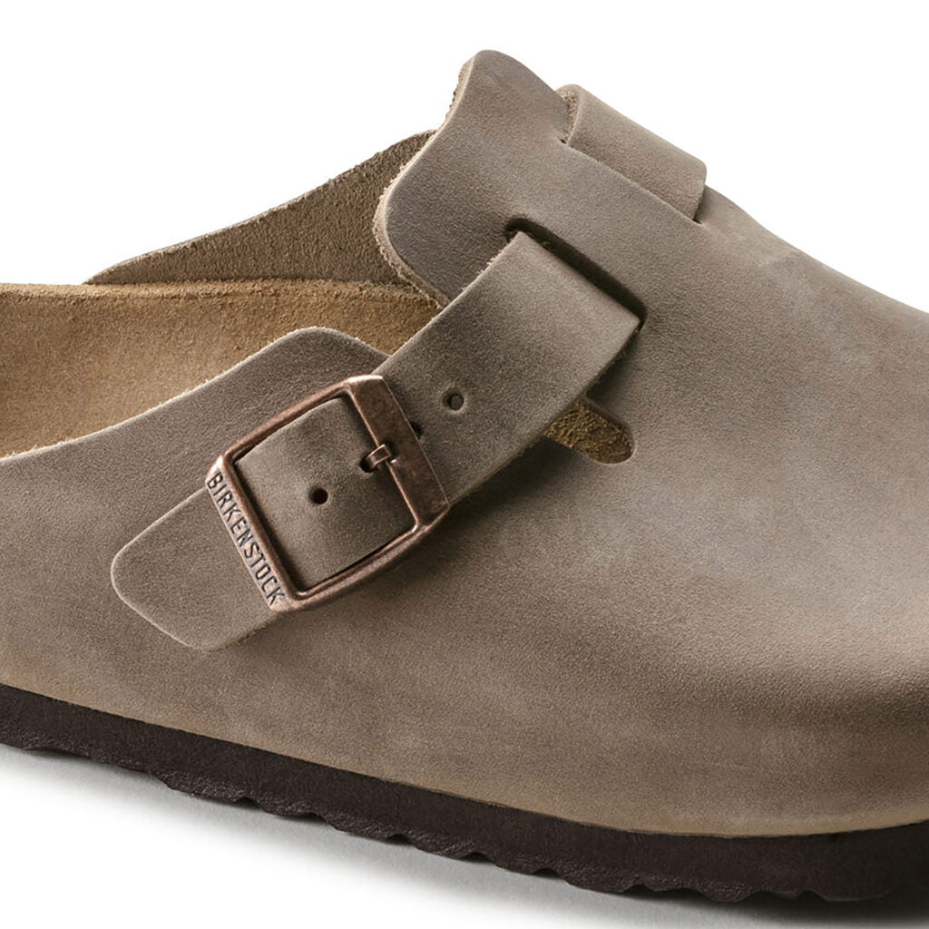 Birkenstock Boston Oiled Leather Narrow - Tabacco Brown | Footgear 