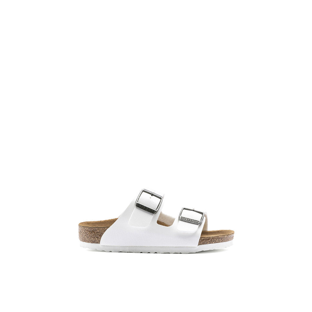 Birkenstock Arizona Birko Flor Kids Narrow - White | Footgear