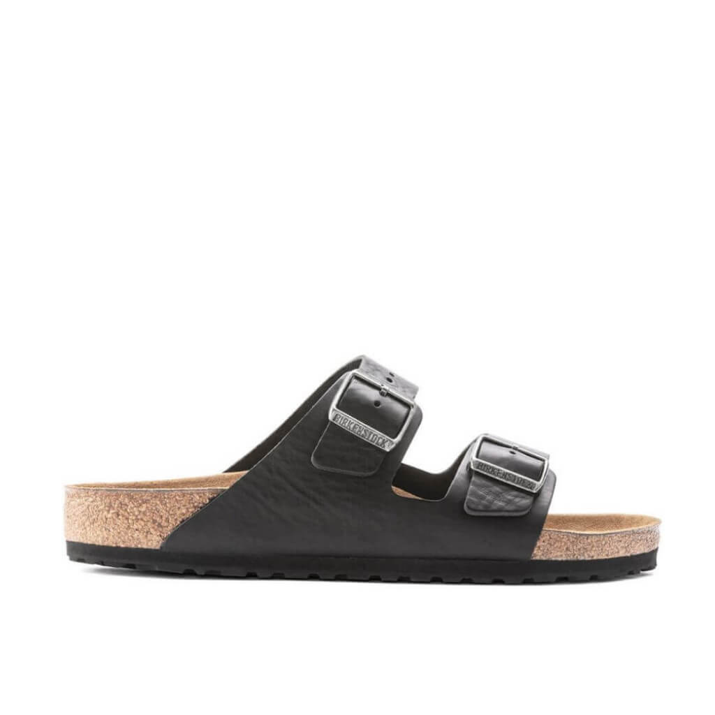 Birkenstock Arizona Natural Leather Vintage Wood - Black | Footgear