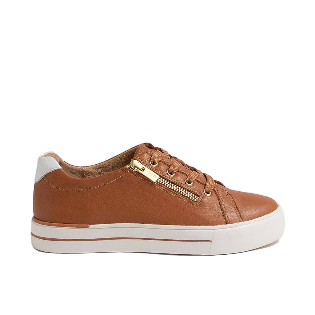 か*な様 AUBERCY Strap leather sneaker Ziera Audry - Scotch/White