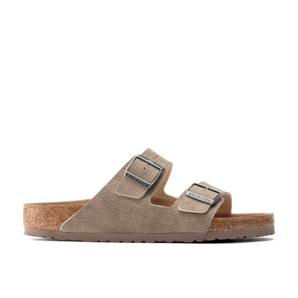 Birkenstock Arizona Vegan BirkiBuc Desert Dust - Grey Taupe 
