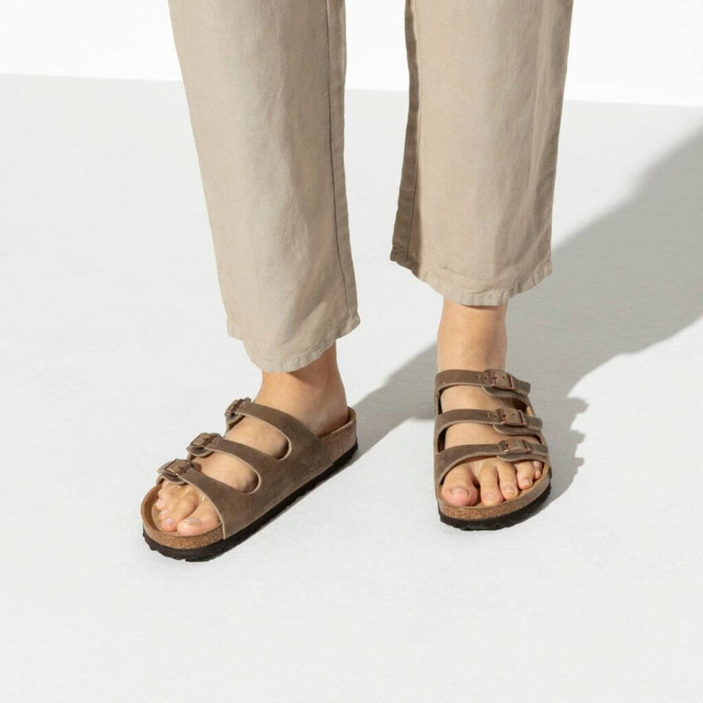 Birkenstock Florida Oiled Leather Soft Footbed - Tabacco Brown | Footgear