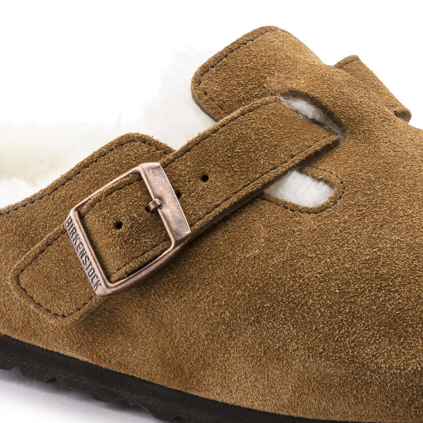 Birkenstock Boston Leather Shearling - Mink | Footgear