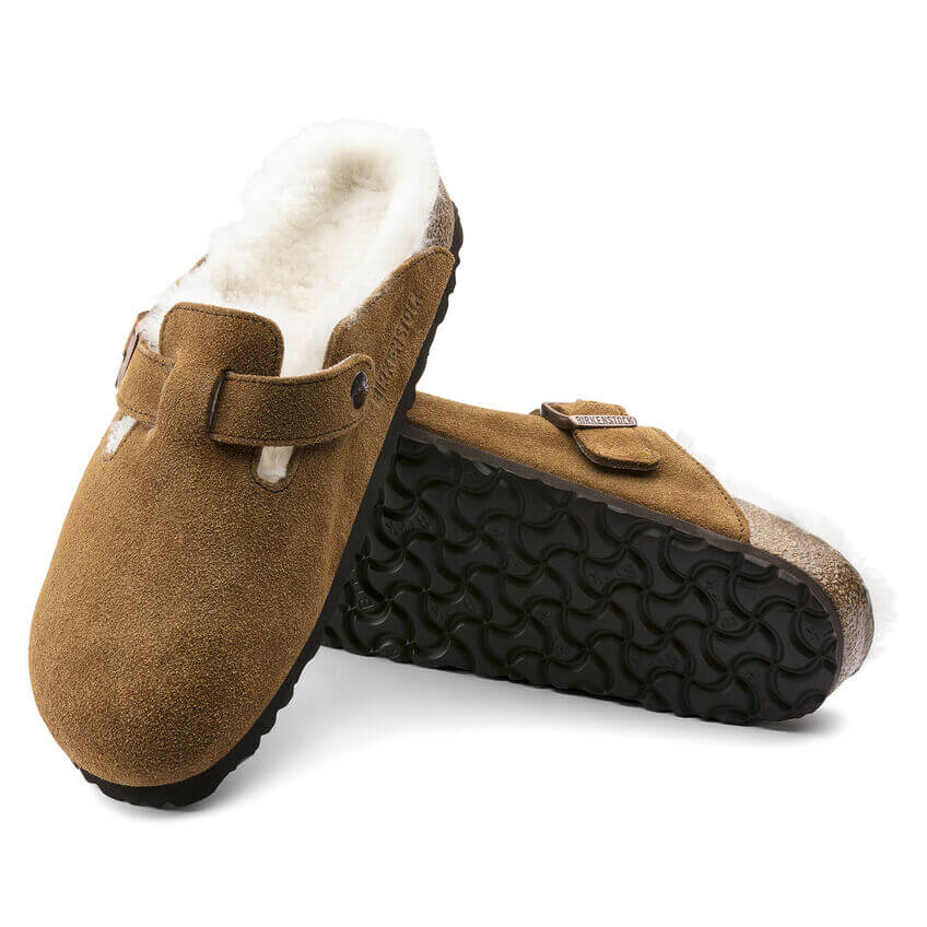 Birkenstock Boston Leather Shearling - Mink | Footgear