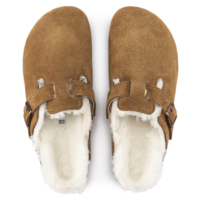 Birkenstock Boston Leather Shearling - Mink | Footgear